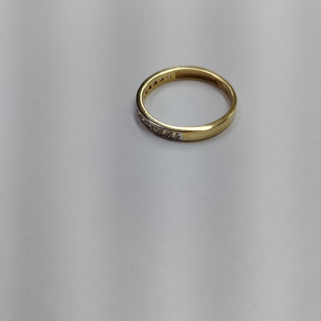 ANILLO ANILLITO C CIRCONIAS 14K 9 TALLA 2.4 GR (NUEVO)
