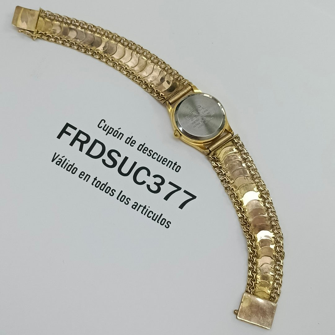 RELOJ CAJA ACERO PULSO ORO ORO 8 K 23.4 GRMS (SEMINUEVO)