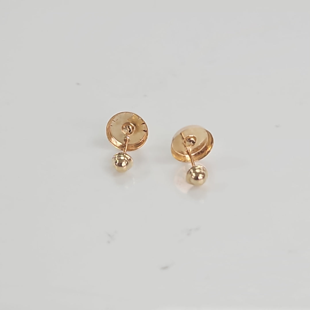 BROQUELES BROQUEL FIG BOTON C CIRCONIA 14K 0.2916 GR (NUEVO)