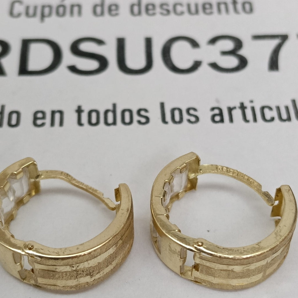 ARETES PAR ORO 10 K 2.5 GRMS (SEMINUEVO)