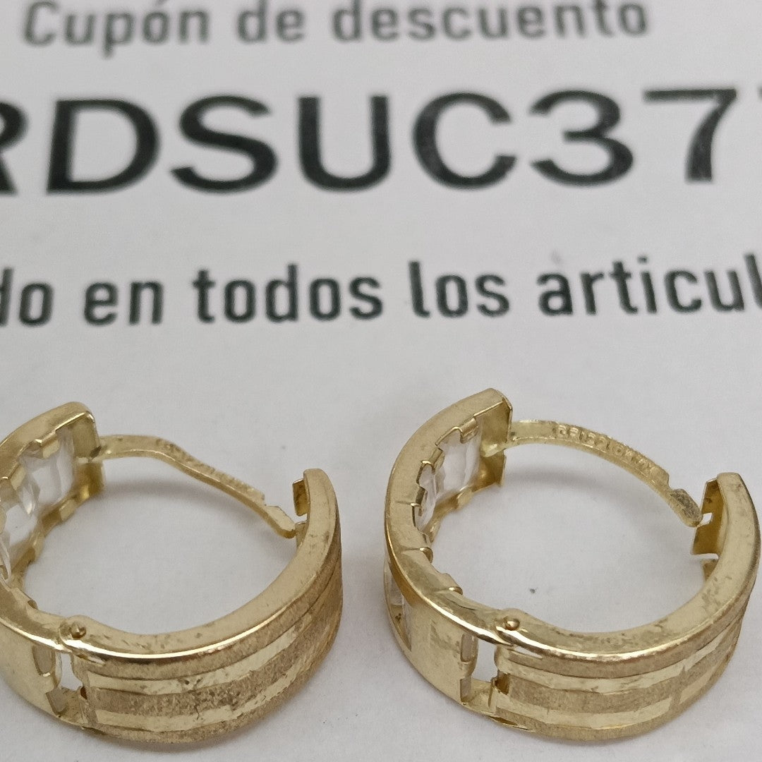 ARETES PAR ORO 10 K 2.5 GRMS (SEMINUEVO)