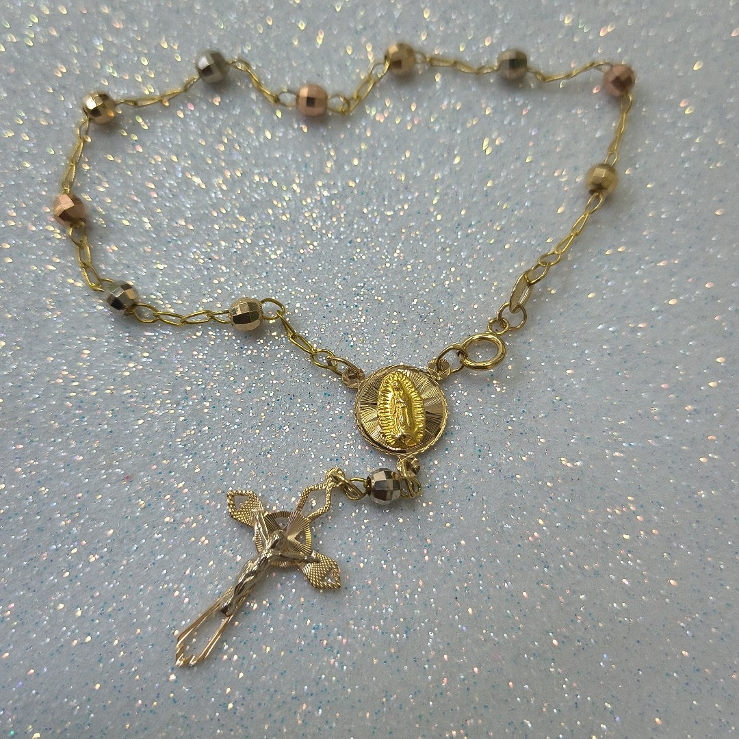 PULSERA DECENARIO COMBINADO 14K 18 CM 3.3 GR (NUEVO)