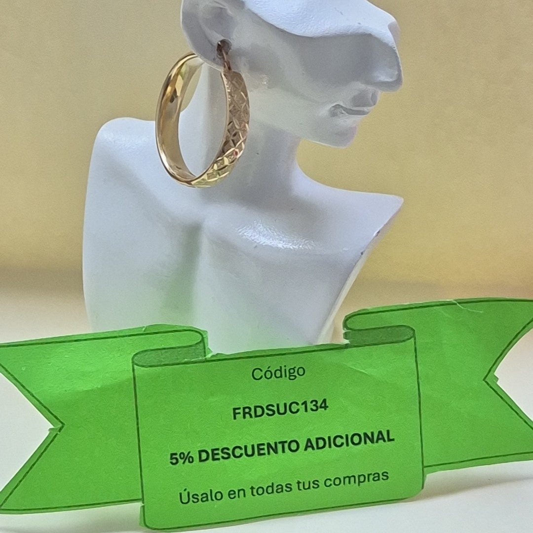 ARRACADAS PAR ORO 14 K 6.2 GRMS (SEMINUEVO)