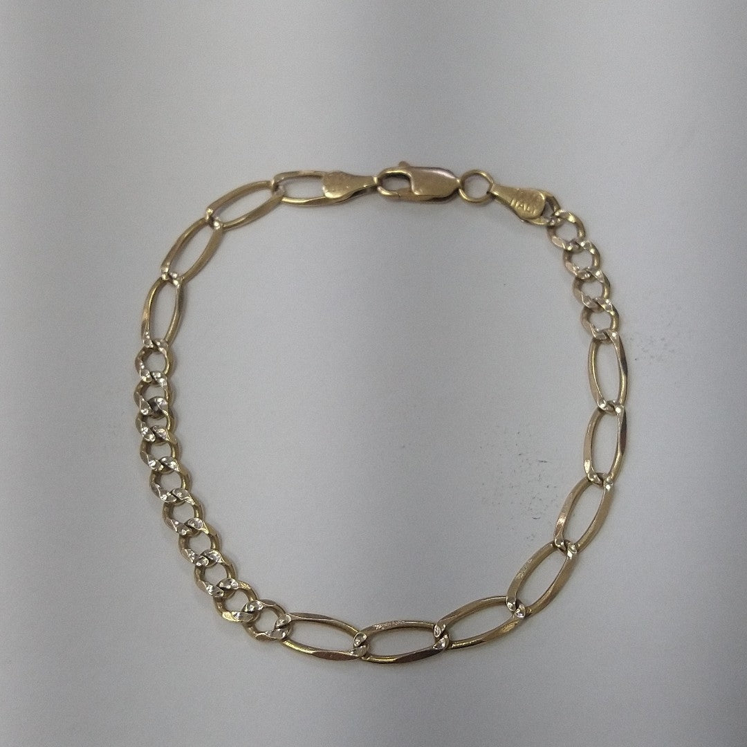 PULSERA ORO COMBINADO 14 K 5,60 GRMS (SEMINUEVO)