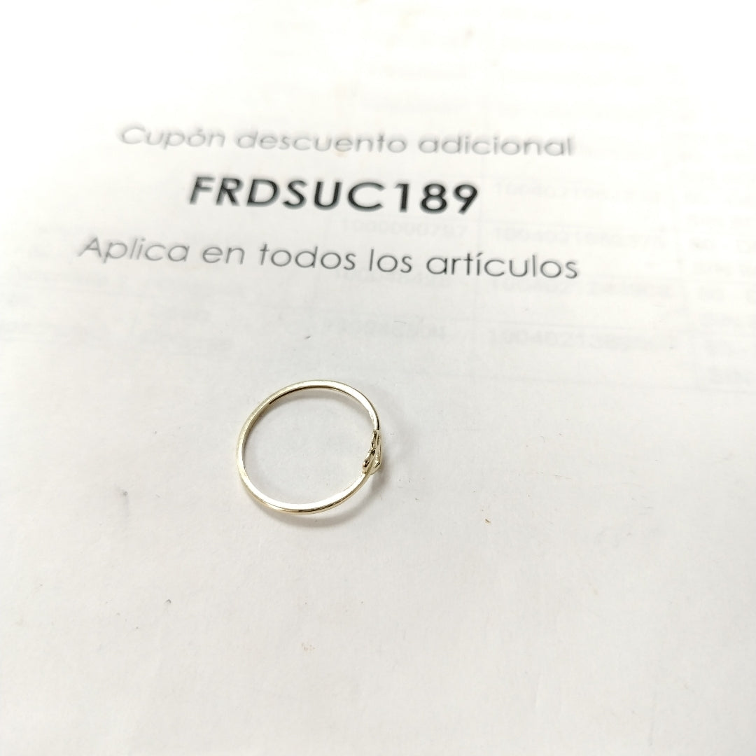 ANILLOS ANILLITO FIG CORAZON 10K TALLA 9 0.9 GR (NUEVO)