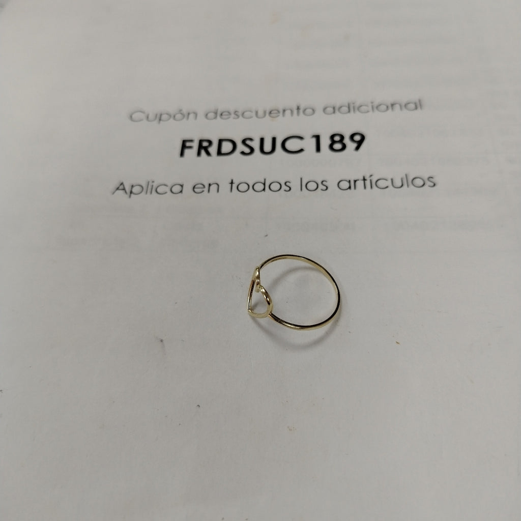 ANILLOS ANILLITO FIG CORAZON 10K TALLA 8 0.8 GR (NUEVO)