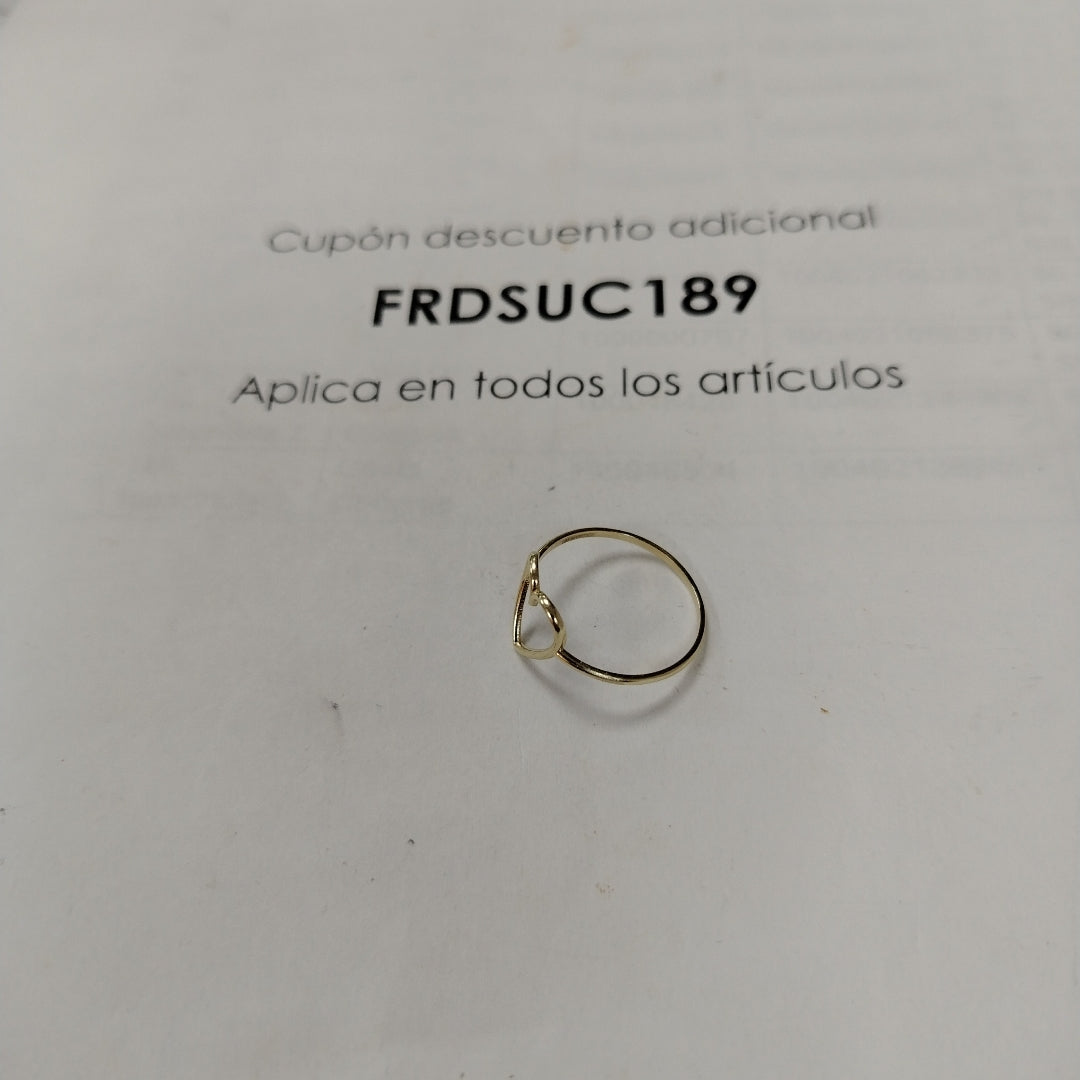 ANILLOS ANILLITO FIG CORAZON 10K TALLA 8 0.8 GR (NUEVO)