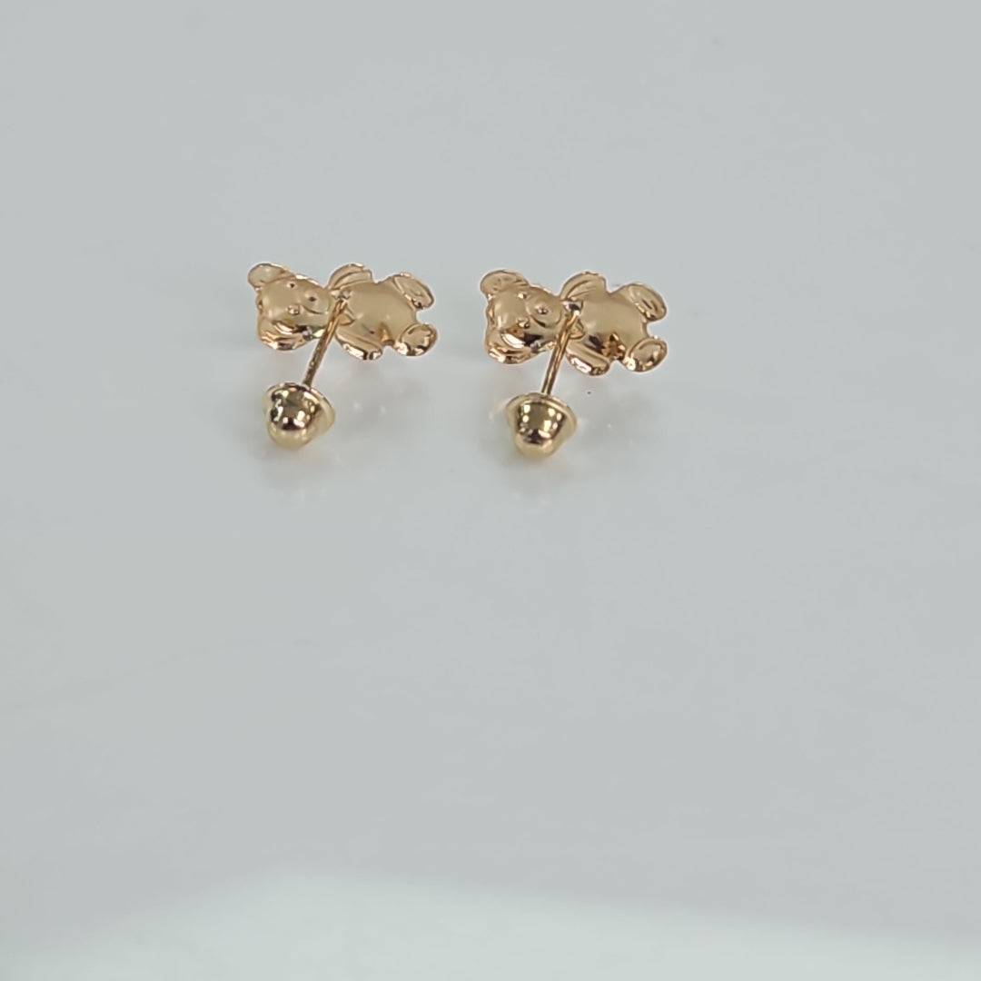 BROQUELES BROQUEL FIG OSO 14K 0.2592 GR (NUEVO)