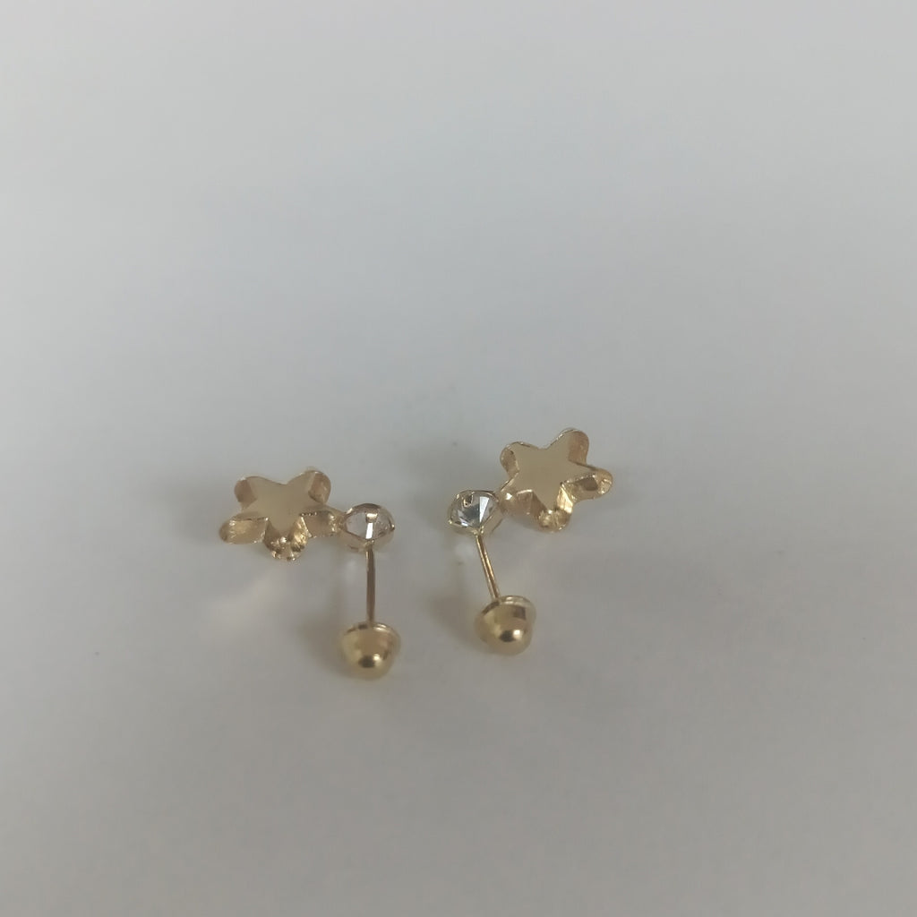 BROQUELES BROQUEL FIG ESTRELLA C CIRCONIA 14K 0.2603 GR (NUEVO)