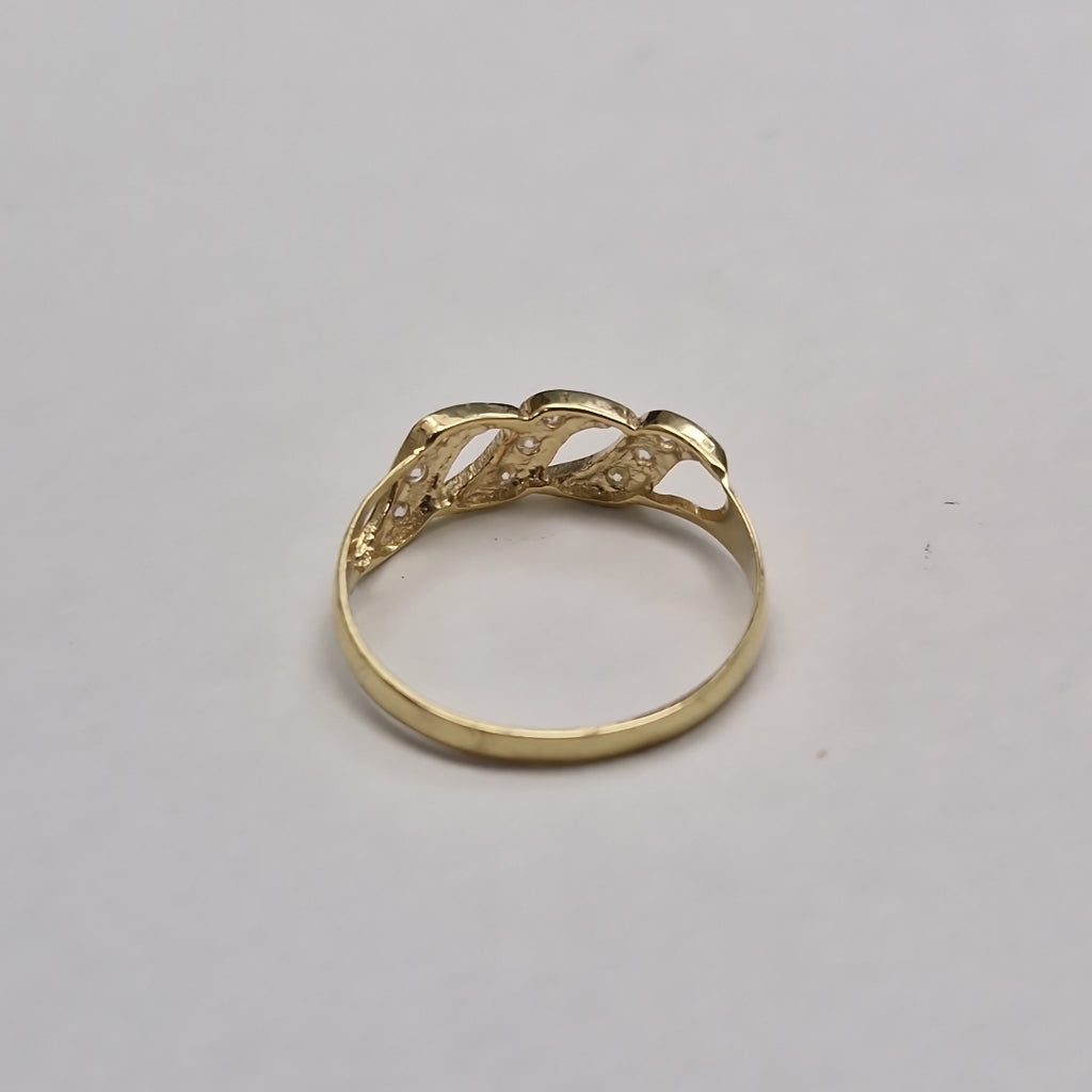 ANILLOS C CIRCONIAS 14K TALLA 7 1.3 GR (NUEVO)