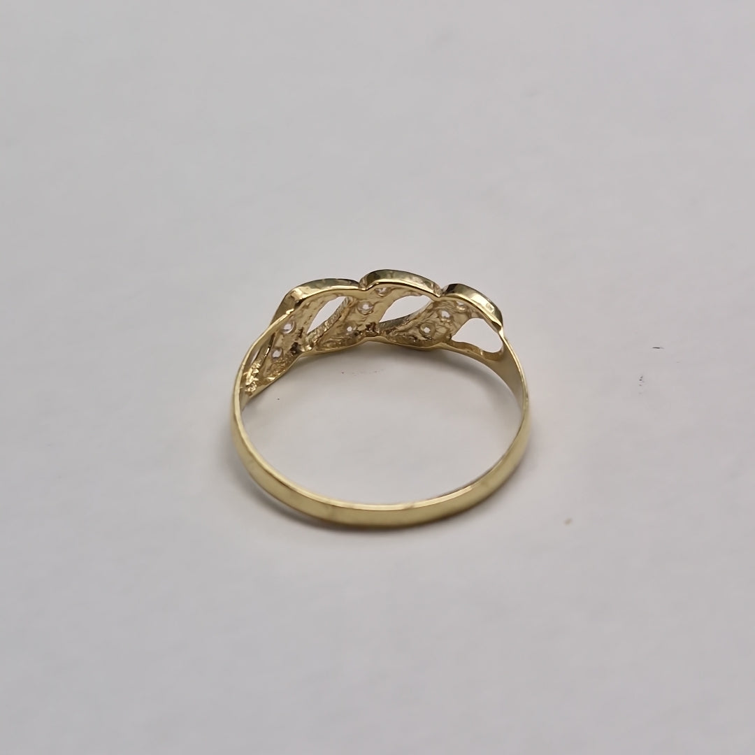 ANILLOS C CIRCONIAS 14K TALLA 7 1.3 GR (NUEVO)