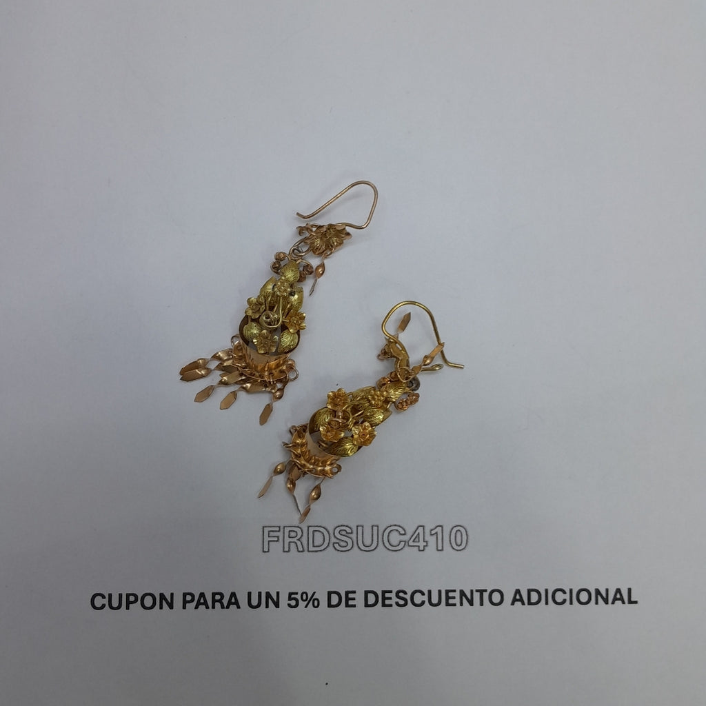 ARETES PAR ORO 10 K 7,80 GRMS (SEMINUEVO)