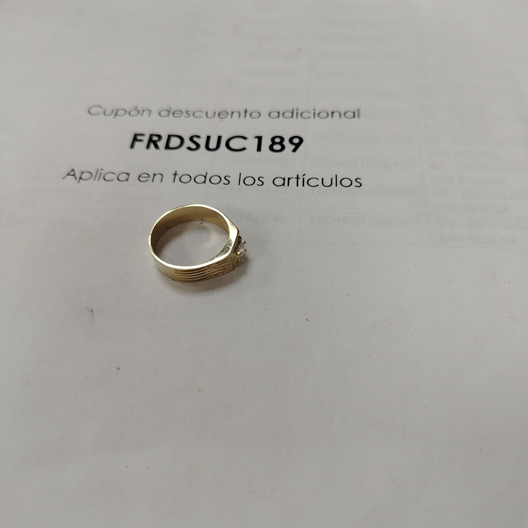 ANILLOS CON CIRCONIA 14K TALLA 9 4.1 GR (NUEVO)