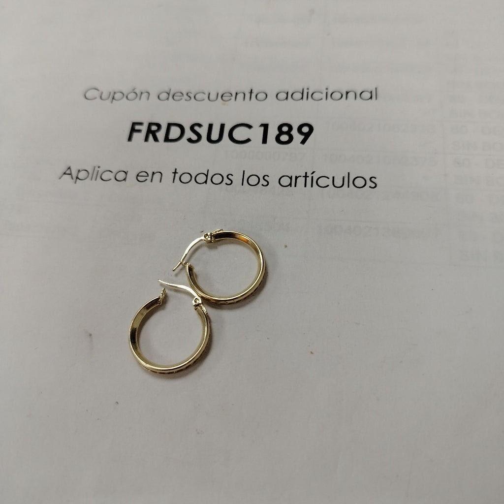 ARETES ARRACADAS CON CIRCONIAS 10K 1.7 GR (NUEVO)