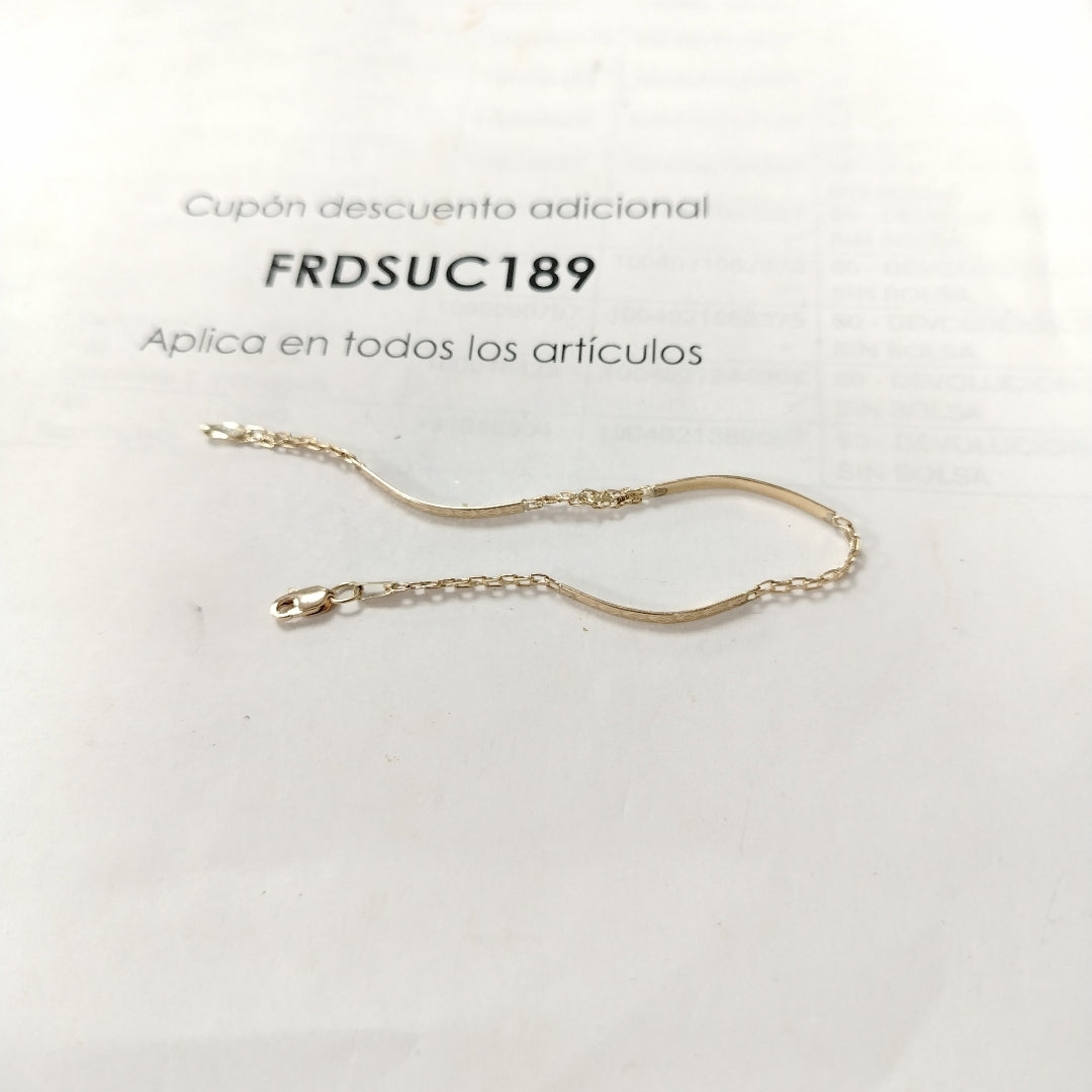 PULSERA ESPECIAL 10K 18 CM 2.5 GR (NUEVO)