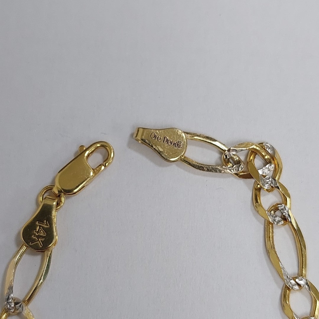 PULSERAS TEJIDO 3X1 ORO 14K 18 CM 5.9 GR (NUEVO)