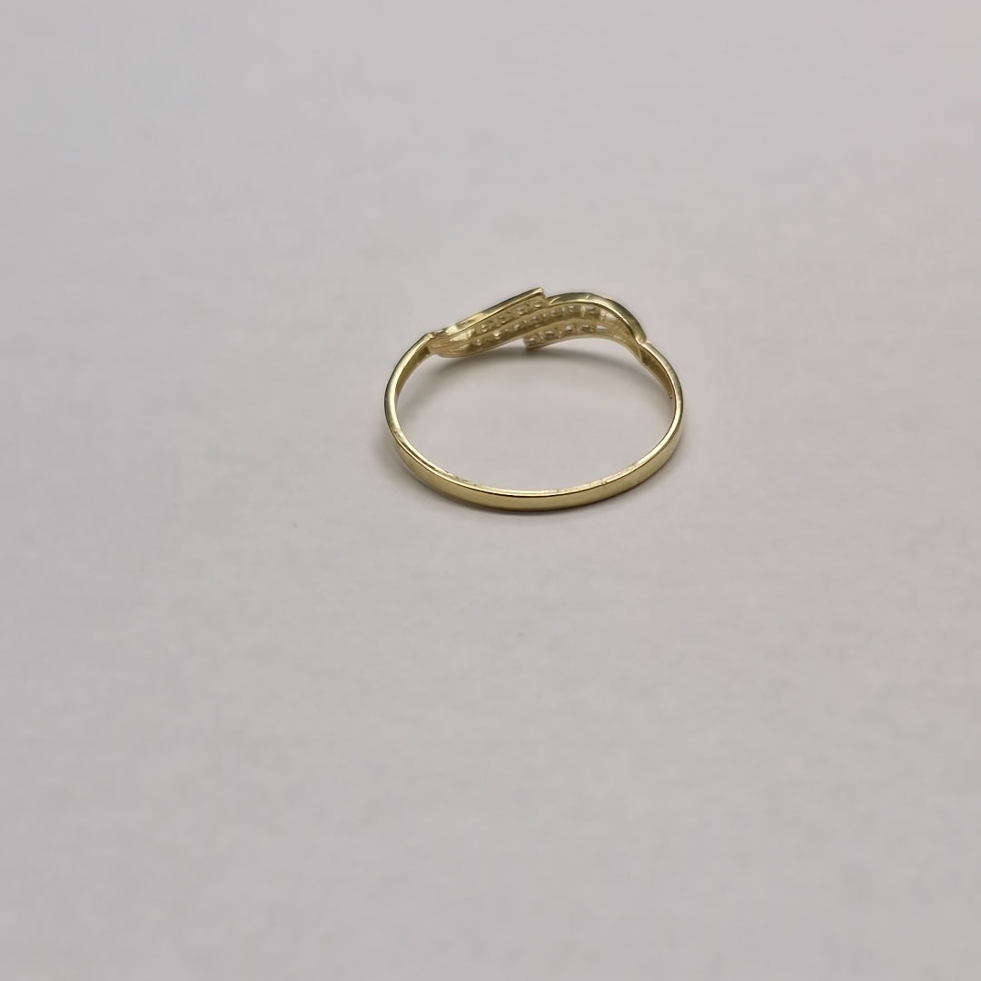 ANILLOS C CIRCONIAS 14K TALLA 8 0.8 GR (NUEVO)