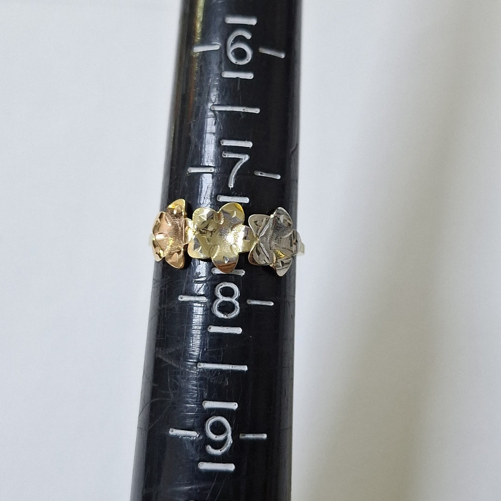 ANILLOS ANILLITO FIG FLORES 10K TALLA 7 1.2 GR (NUEVO)