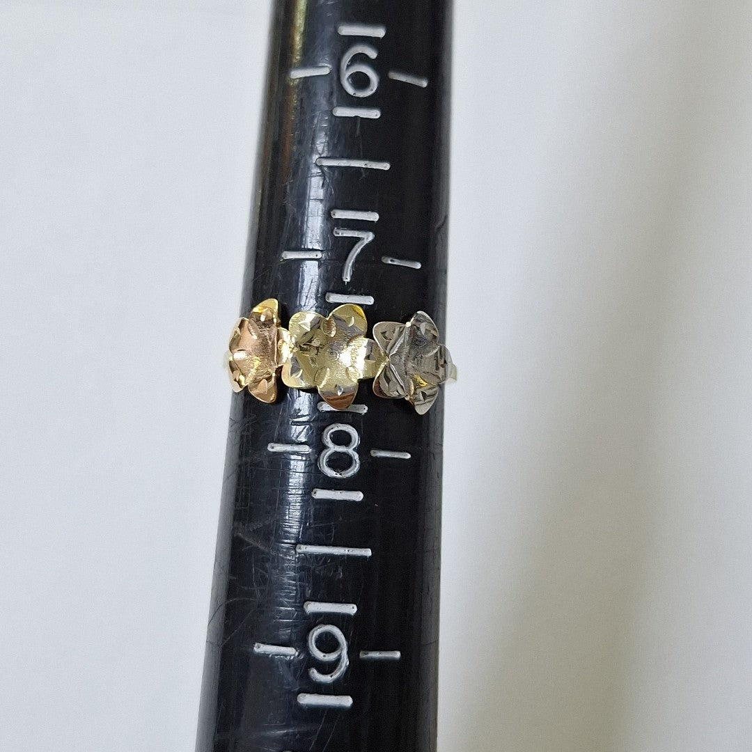 ANILLOS ANILLITO FIG FLORES 10K TALLA 7 1.2 GR (NUEVO)