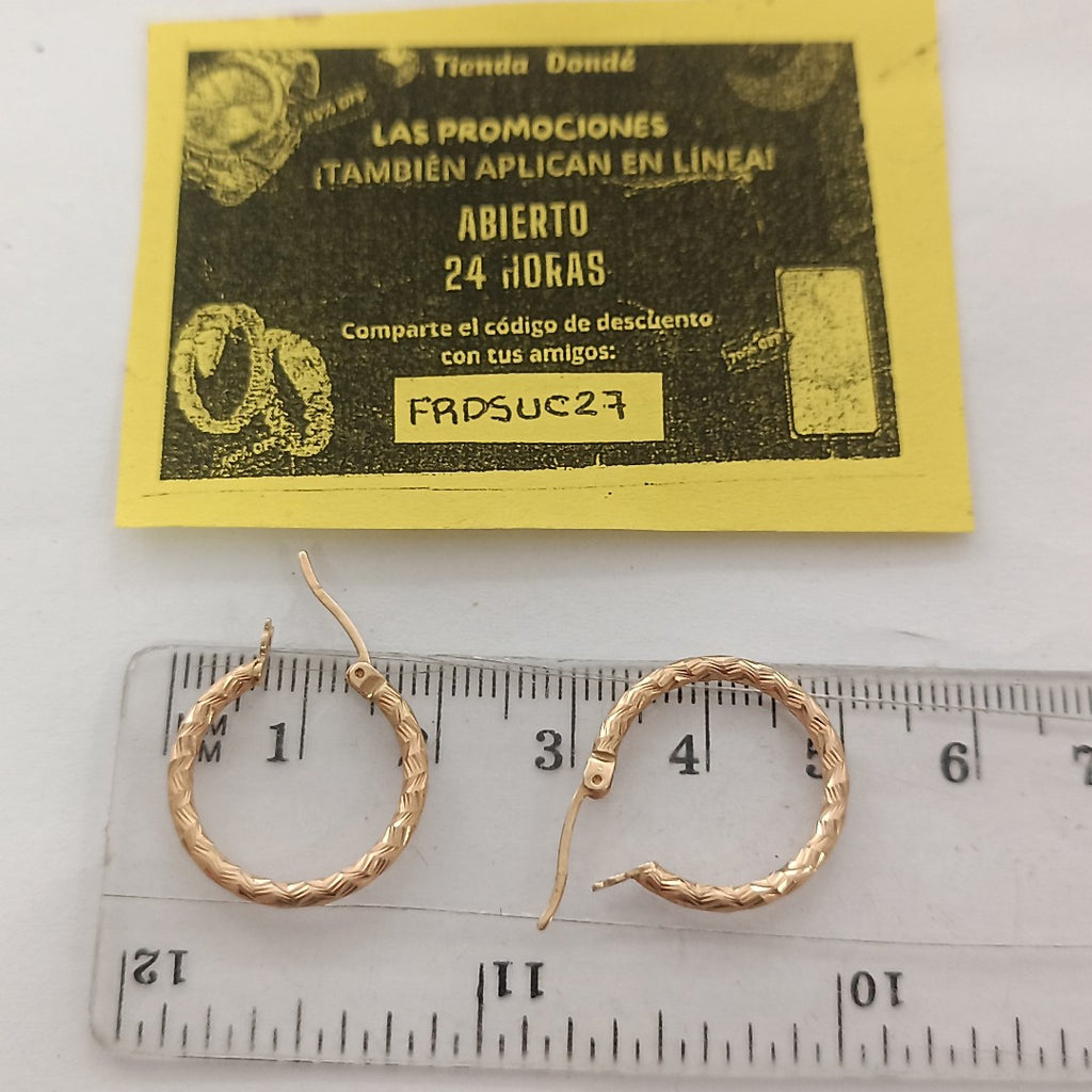 ARRACADAS PAR ORO 14 K 2 GRMS (SEMINUEVO)