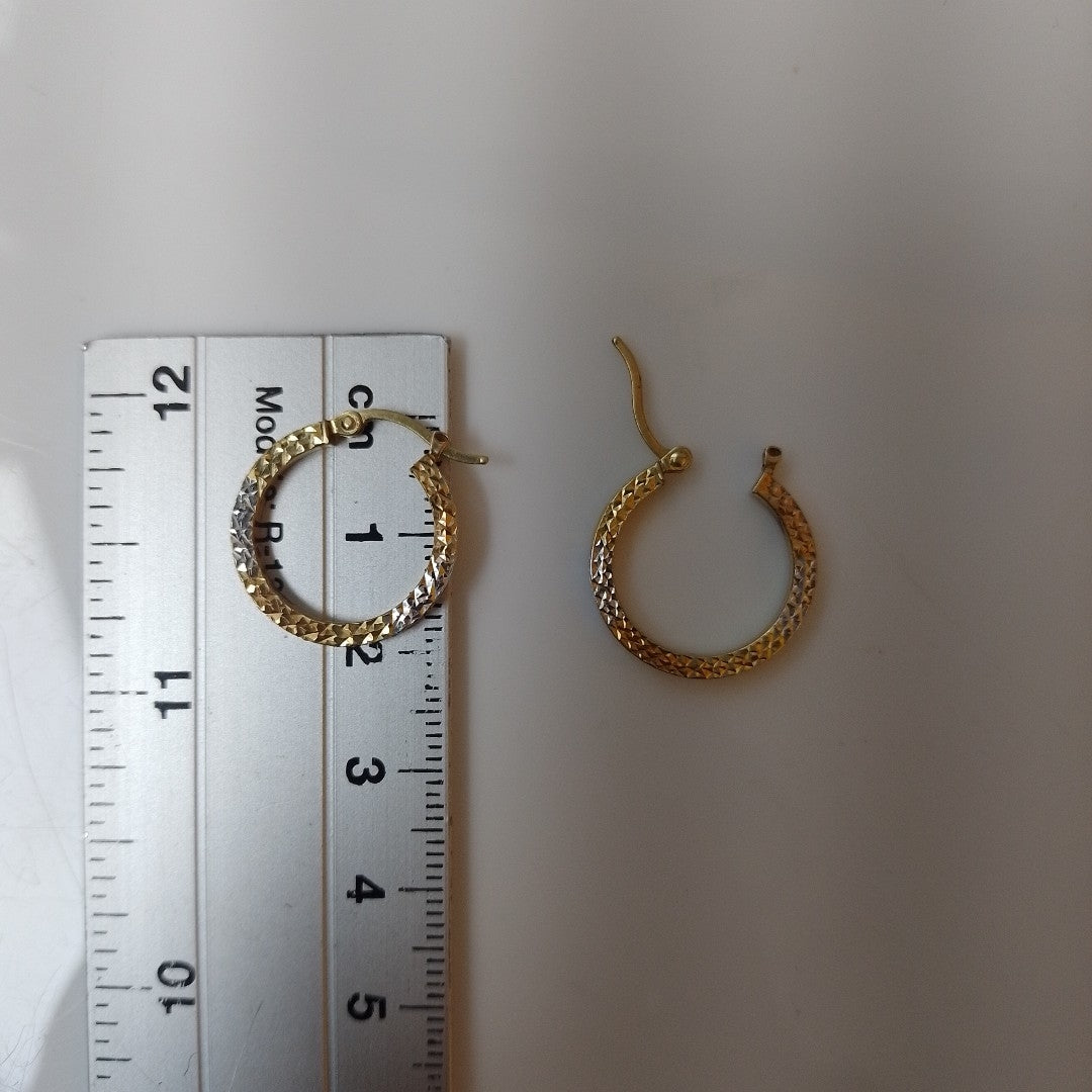 ARRACADAS PAR ORO, RODIADO 14 K 1.6 GRMS (SEMINUEVO)