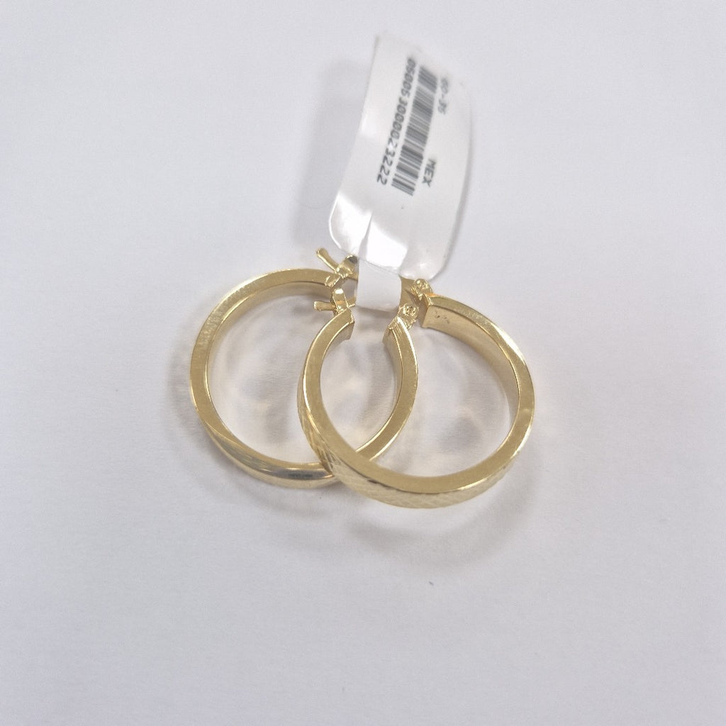ARETES TEJIDO ARRACADAS FACETADAS 14K 3 GR (NUEVO)