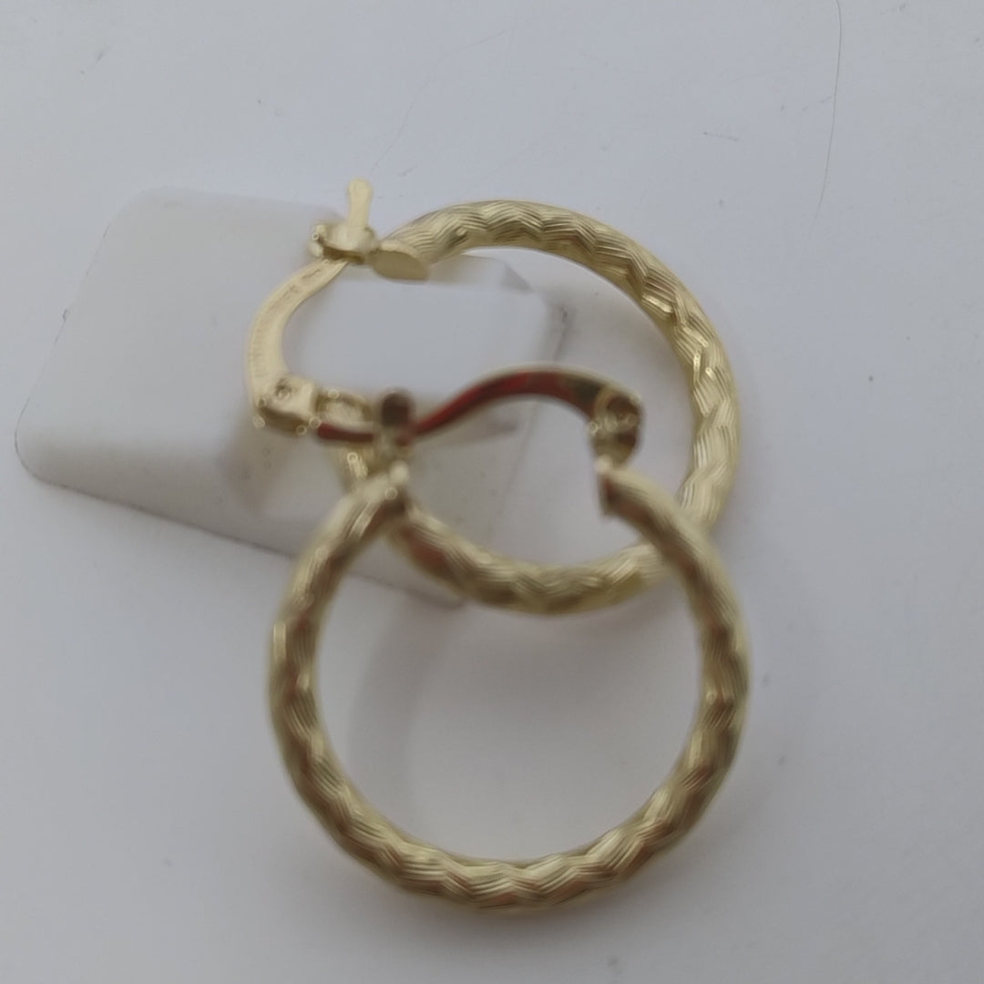 ARETES ARRACADAS LABRADAS 14K 2.2 GR (NUEVO)