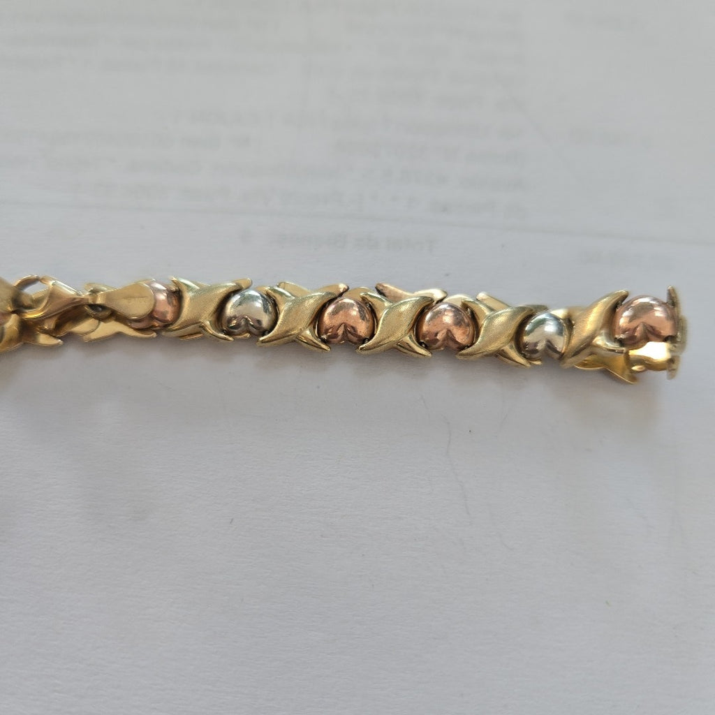 PULSERA ORO COMBINADO 10 K 5,60 GRMS (SEMINUEVO)