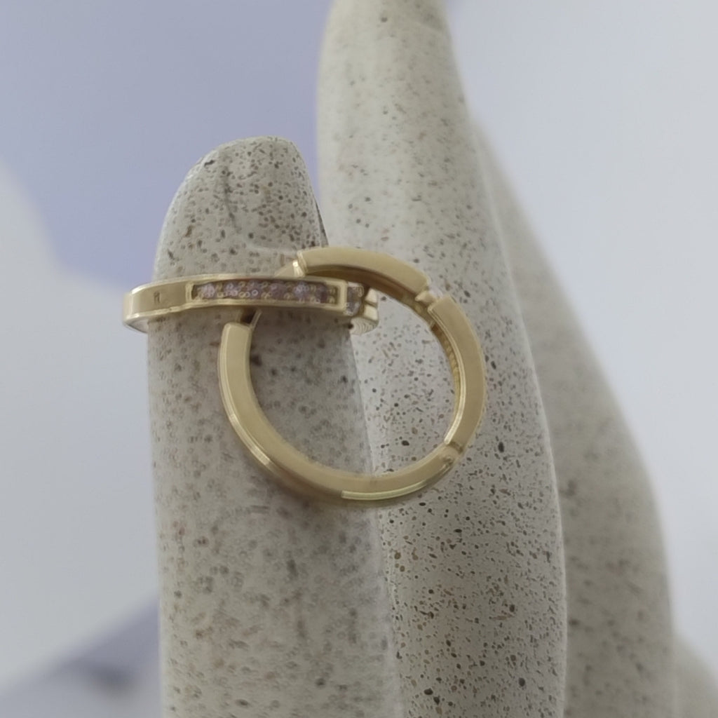 ARETES ARRACADAS LISAS 14K 2.3 GR (NUEVO)
