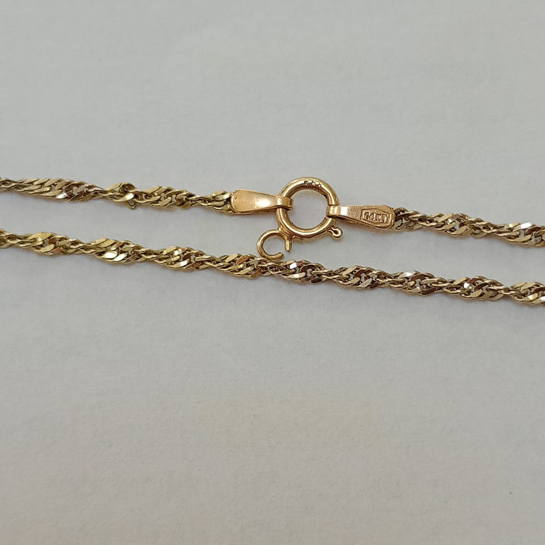 CADENA ORO COMBINADO 14 K 2,80 GRMS (SEMINUEVO)