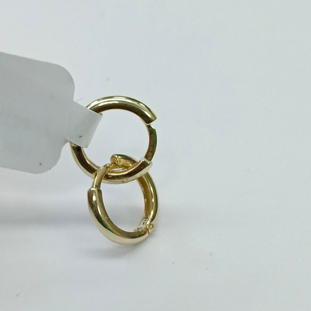 ARETES ARRACADAS LISAS 10K 1.2 GR (NUEVO)