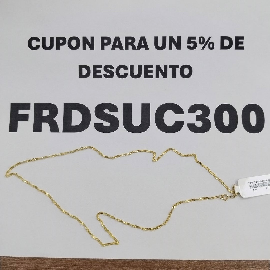 CADENA MEDIO TORZAL 10K 55 CM 2.5 GR (NUEVO)