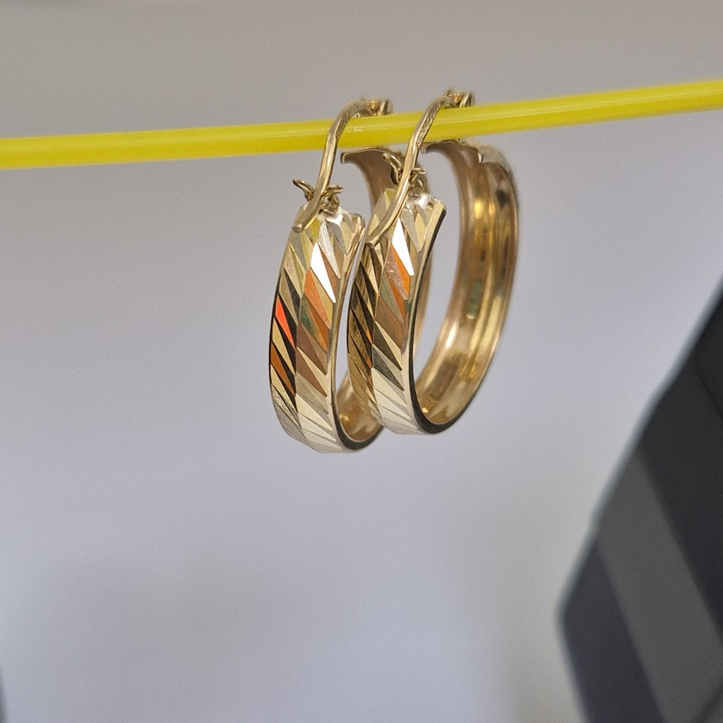 ARETES ARRACADAS LABRADAS 10K 2.2 GR (NUEVO)