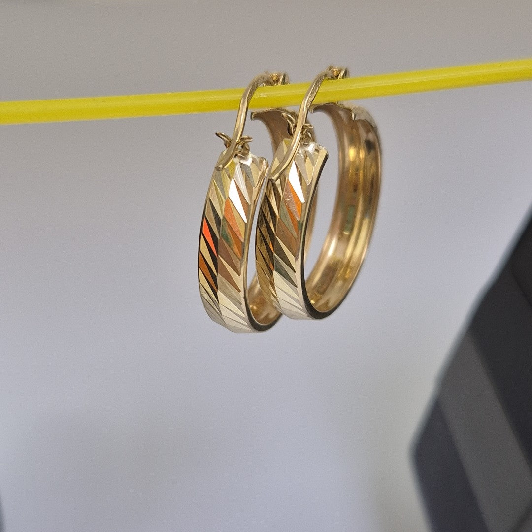 ARETES ARRACADAS LABRADAS 10K 2.2 GR (NUEVO)