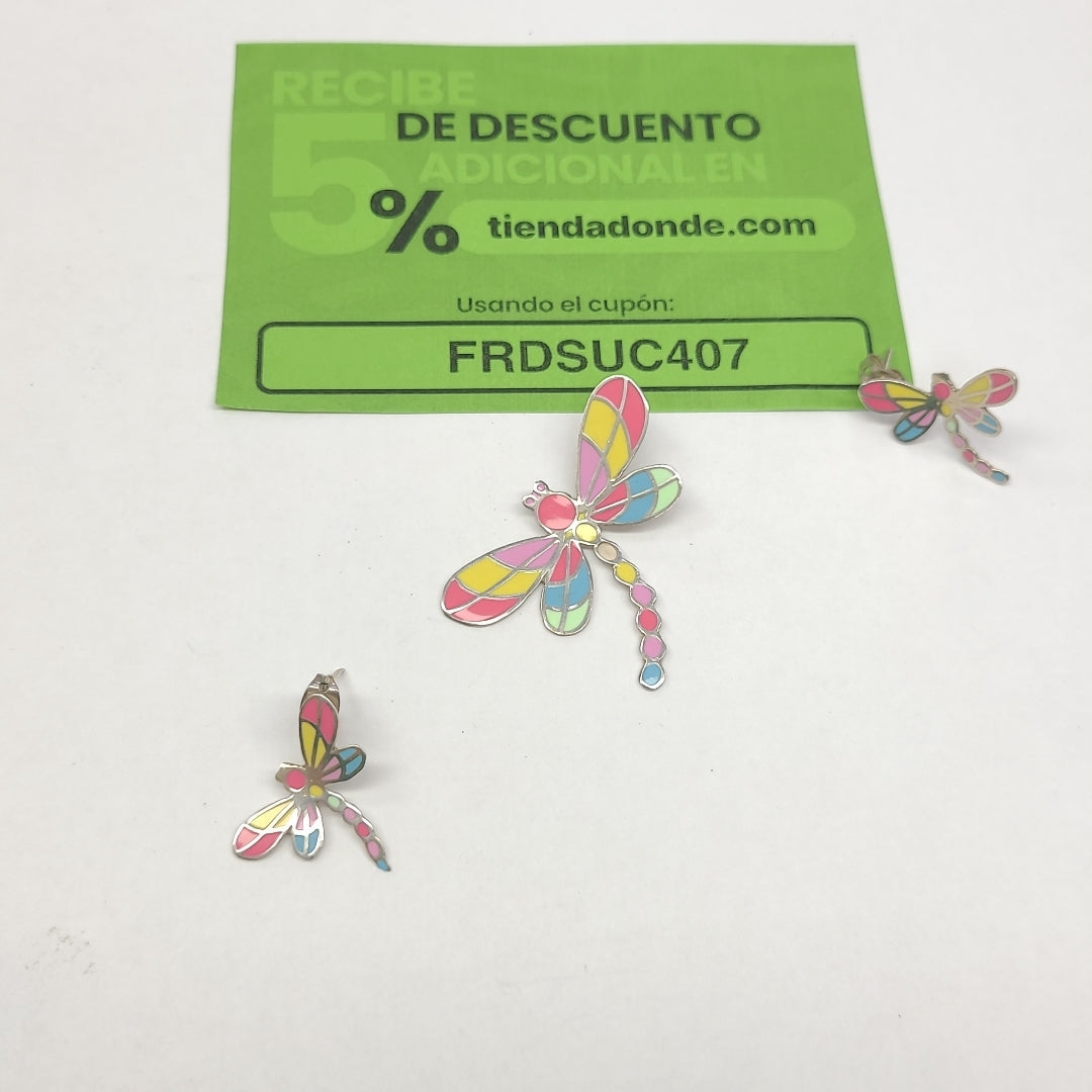 ARETES PAR,DIJE PLATA 3,90 GRMS (SEMINUEVO)