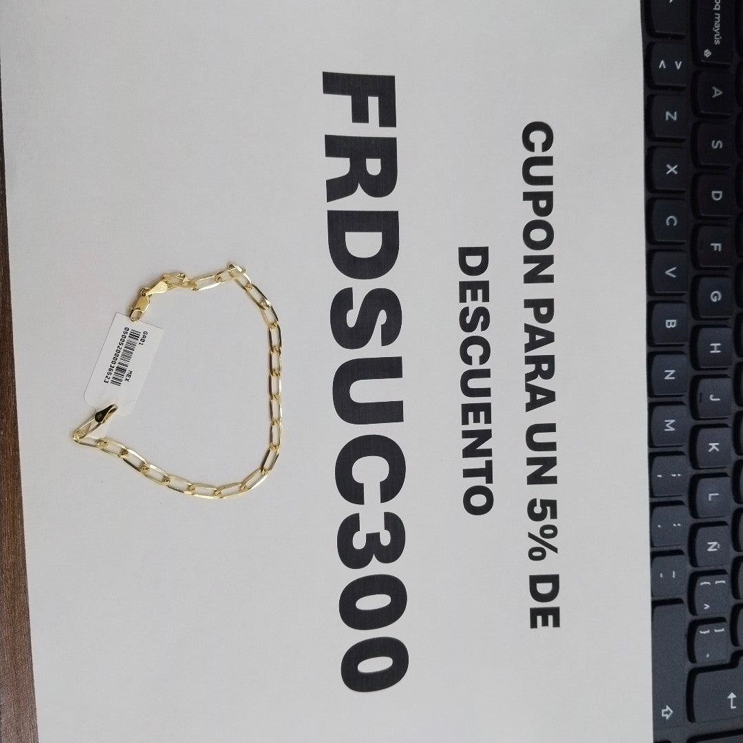 PULSERA ESLABON 14K 21 CM 4.2 GR (NUEVO)