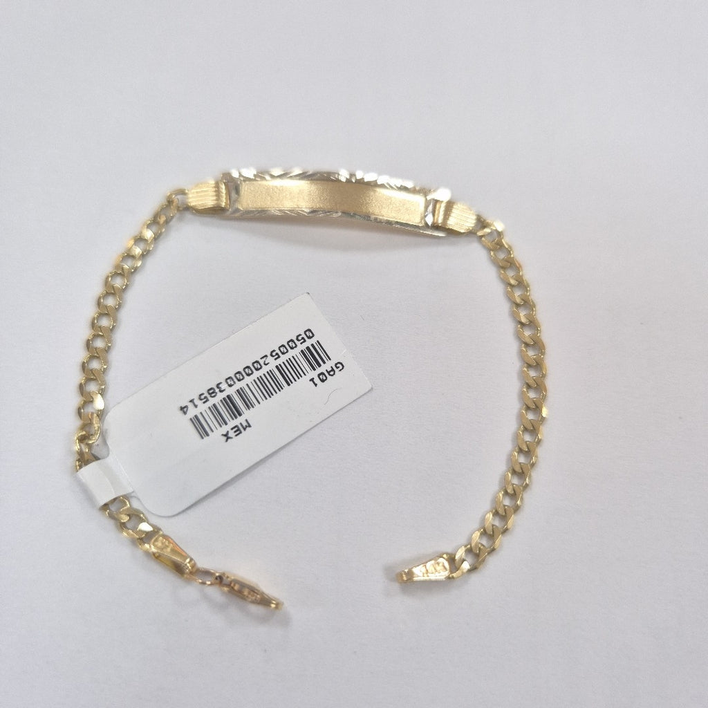 PULSERA ESCLAVA BARBADA 14K 16 CM 3.8 GR (NUEVO)