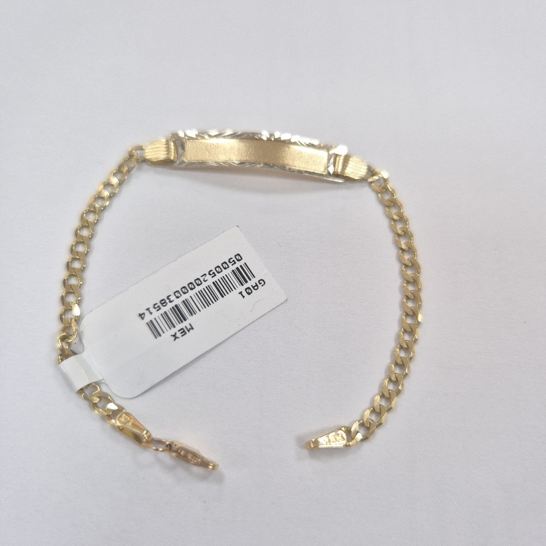 PULSERA ESCLAVA BARBADA 14K 16 CM 3.8 GR (NUEVO)