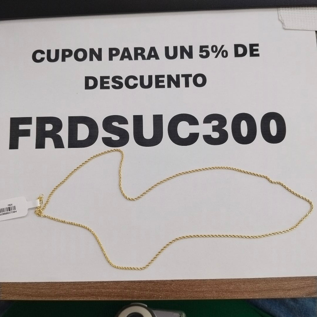CADENA TORZAL 10K 55 CM 4.6 GR (NUEVO)