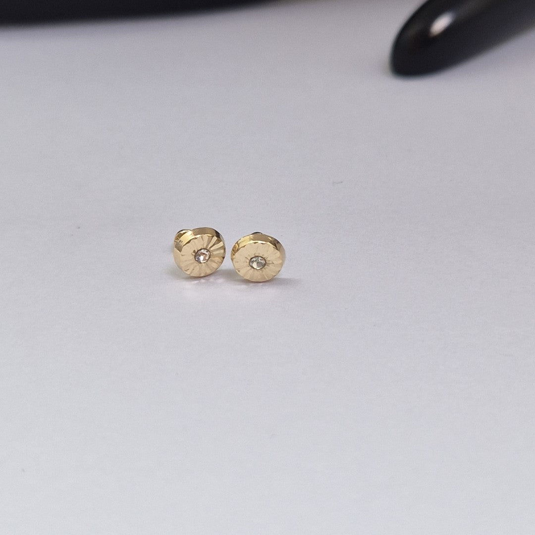 BROQUELES BROQUEL FIG BOTON C CIRCONIA 14K 0.2916 GR (NUEVO)