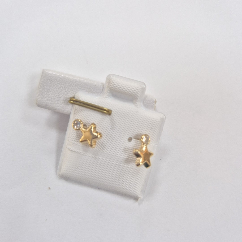 BROQUELES BROQUEL FIG ESTRELLA C CIRCONIA 14K 0.2603 GR (NUEVO)