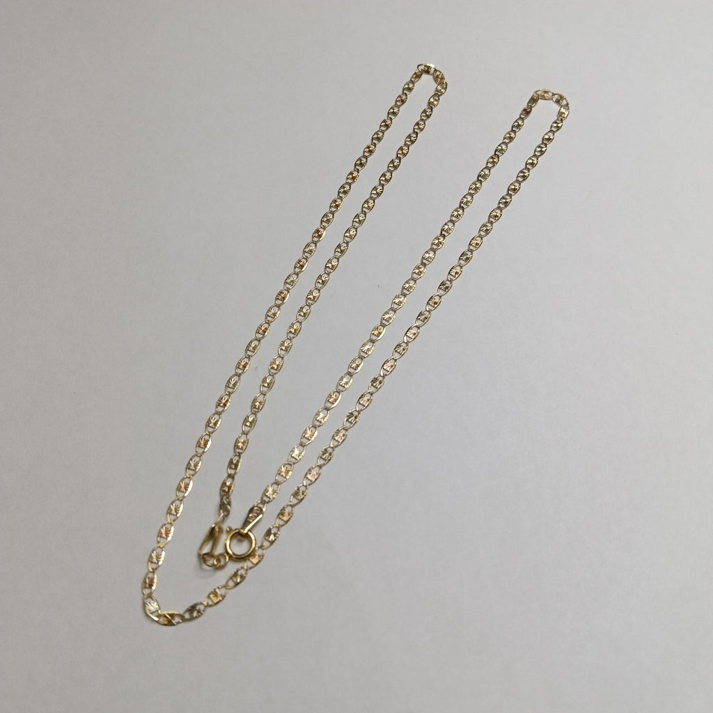 CADENAS TEJIDO GUCHI ORO 10K 55 CM 2.9 GR (NUEVO)