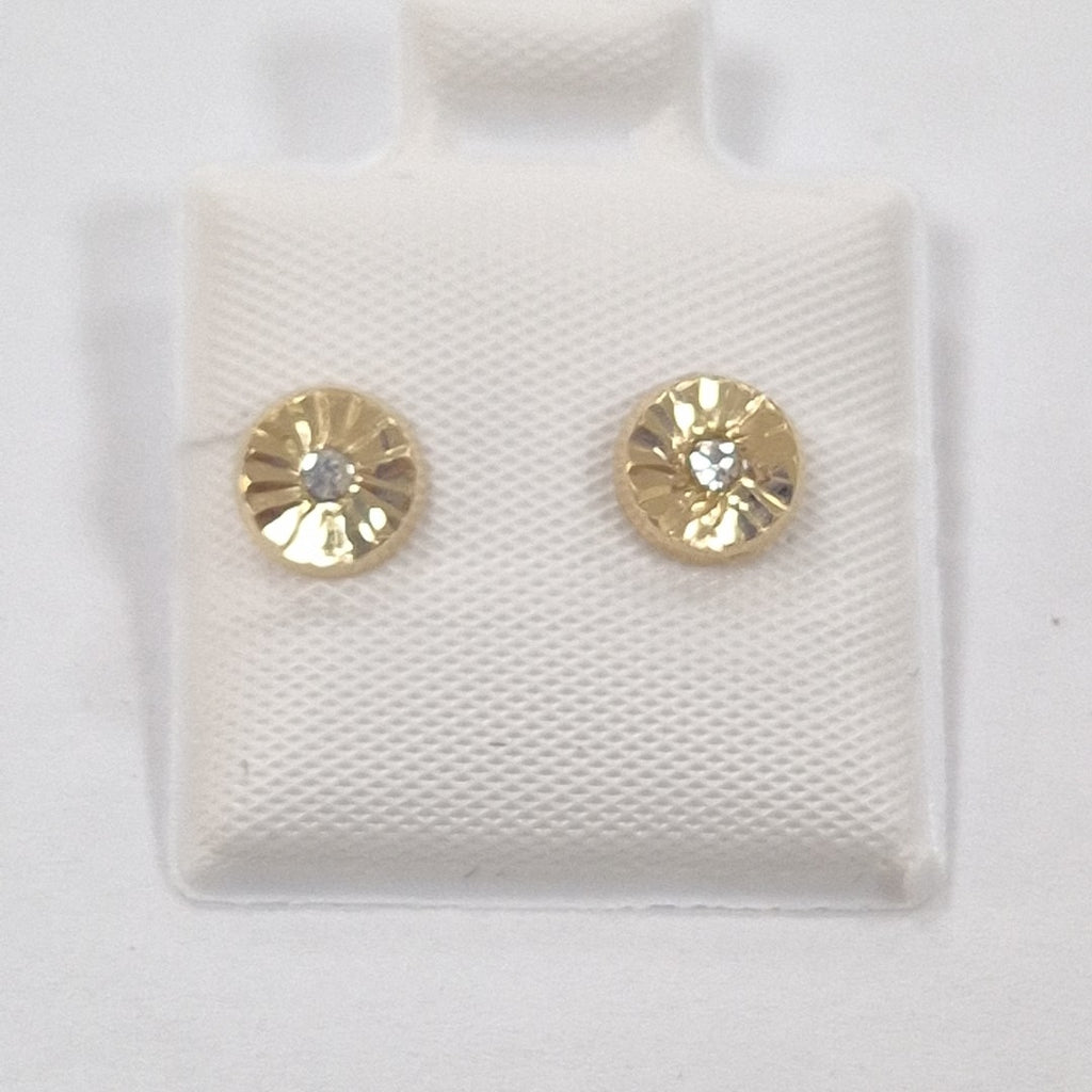BROQUELES BROQUEL FIG BOTON C CIRCONIA 14K 0.2916 GR (NUEVO)