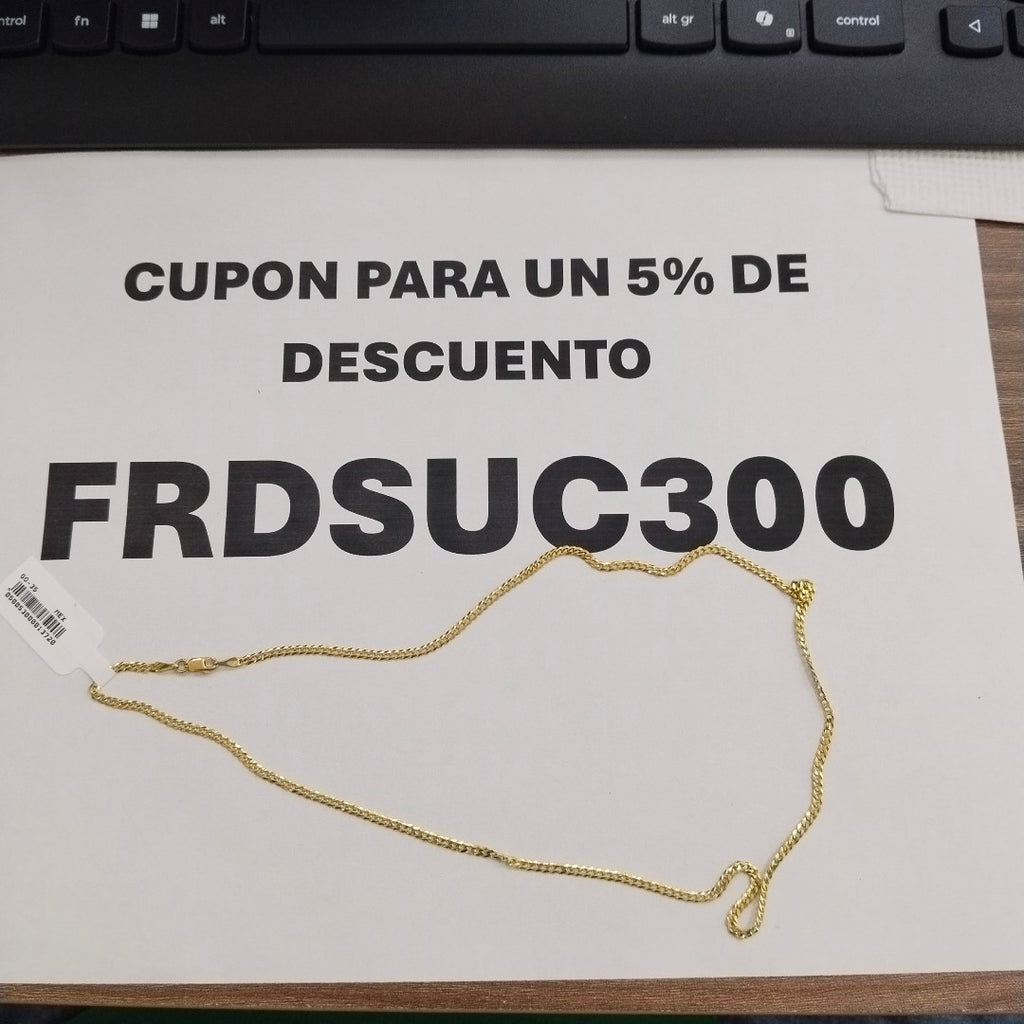 CADENA BARBADO 10K 55 CM 4.7 GR (NUEVO)