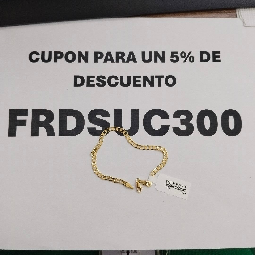 PULSERA BARBADA 14K 21 CM 5.1 GR (NUEVO)