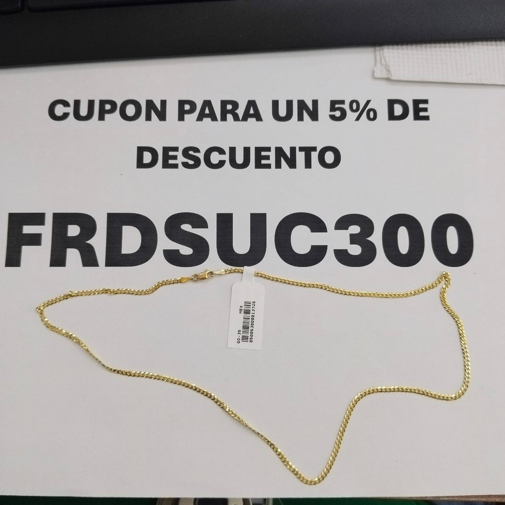 CADENA BARBADO 10K 55 CM 4.8 GR (NUEVO)