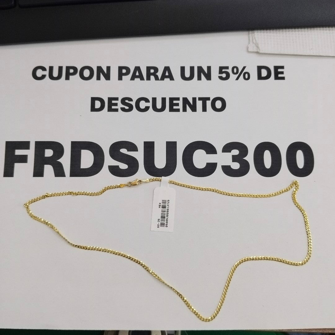 CADENA BARBADO 10K 55 CM 4.8 GR (NUEVO)