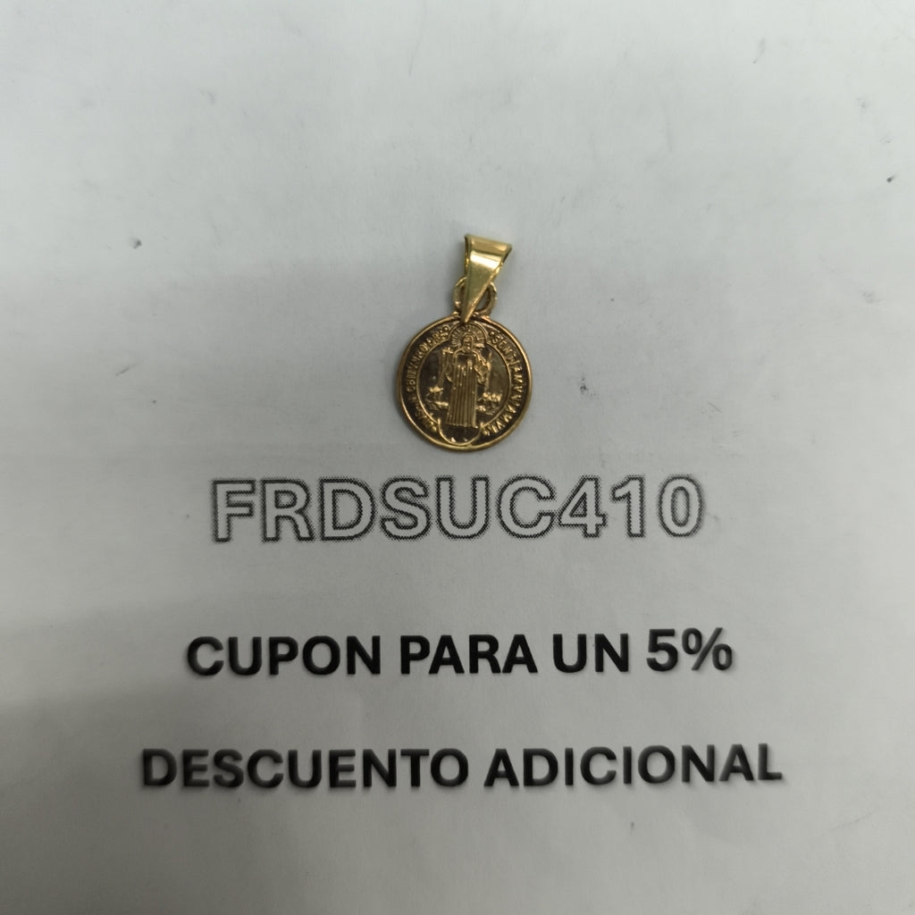 MEDALLA RELIGIOSA ORO 10 K 0.9 GRMS (SEMINUEVO)