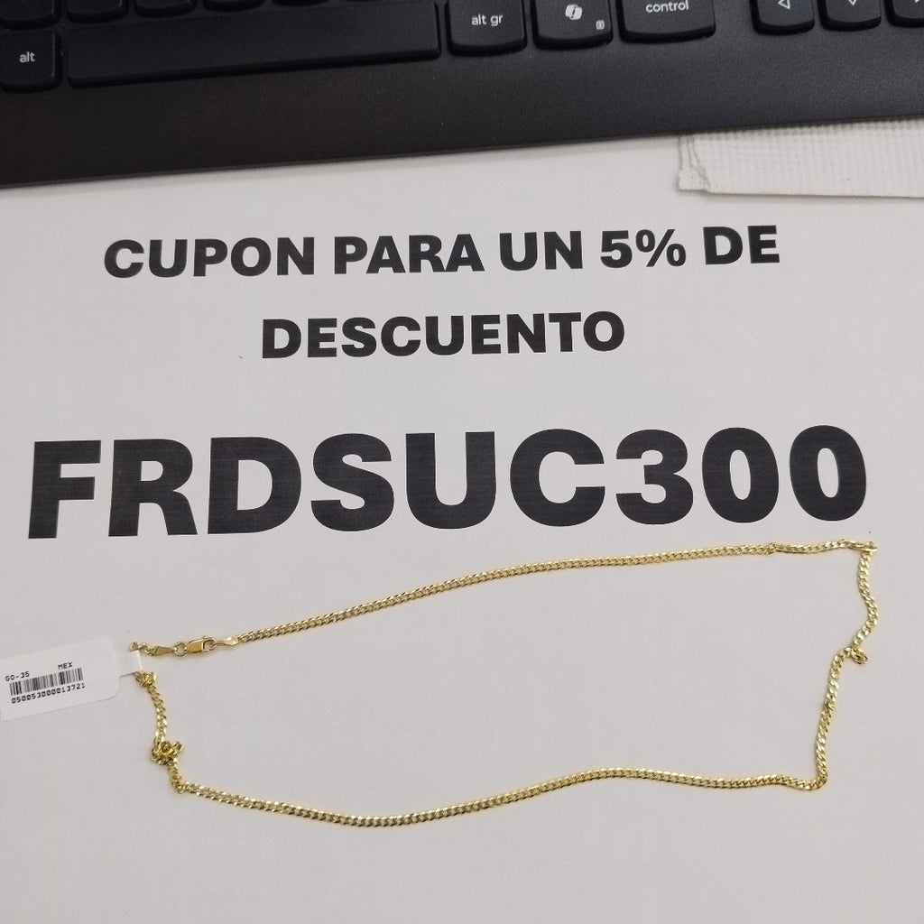 CADENA BARBADO 10K 55 CM 4.7 GR (NUEVO)