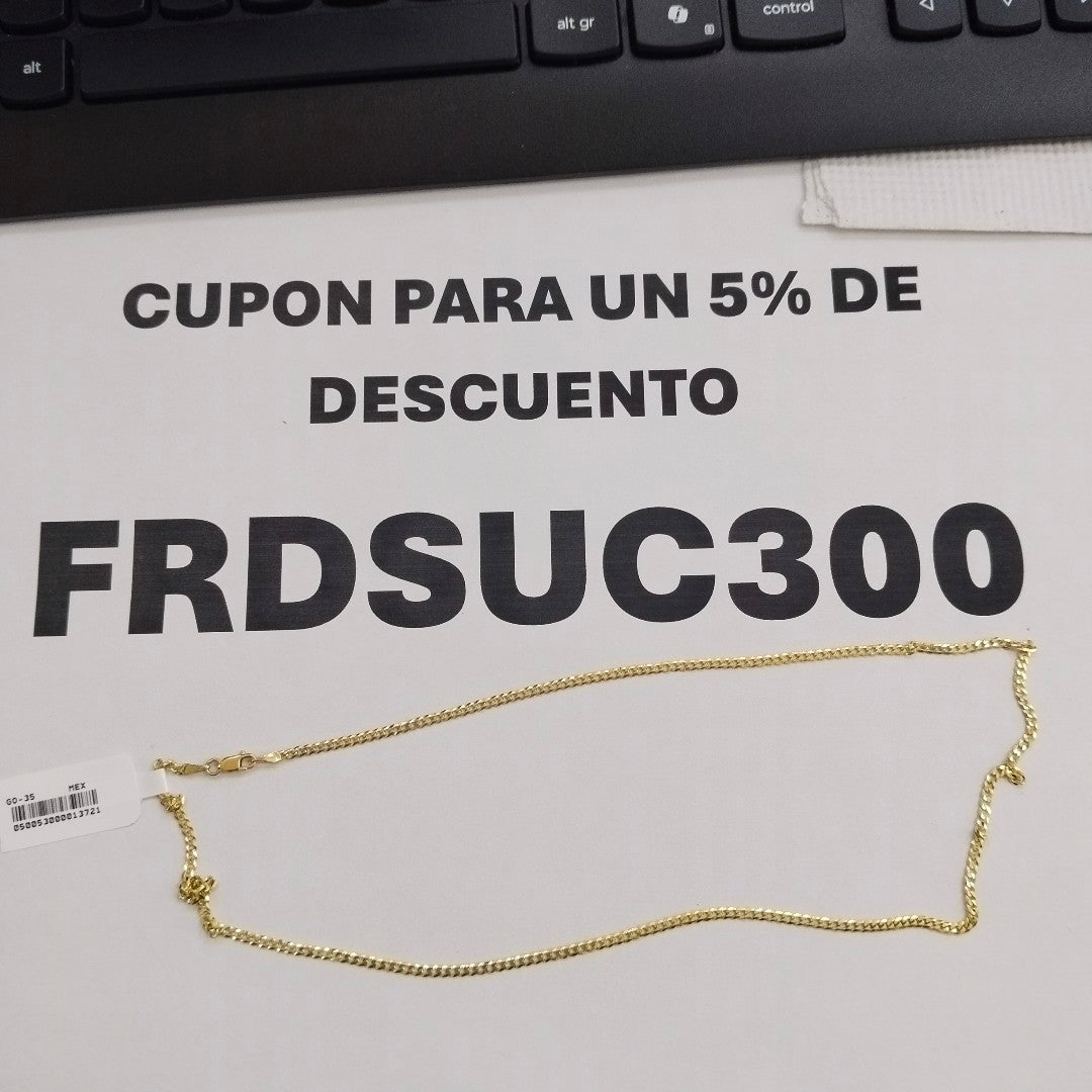 CADENA BARBADO 10K 55 CM 4.7 GR (NUEVO)